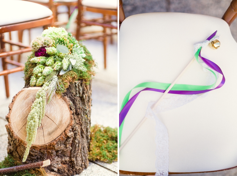 Purple & Chic Nature Inspired Wedding via TheELD.com