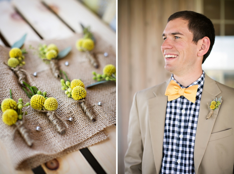 Rustic Yellow and Navy South Carolina Wedding via TheELD.com