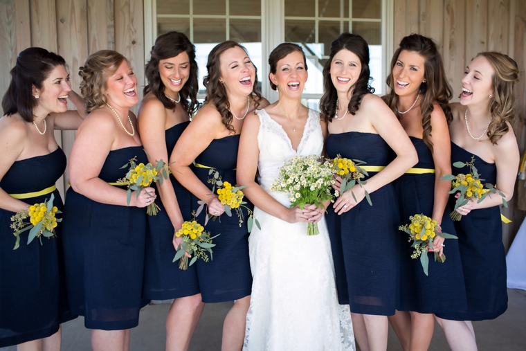 Rustic Yellow and Navy South Carolina Wedding via TheELD.com