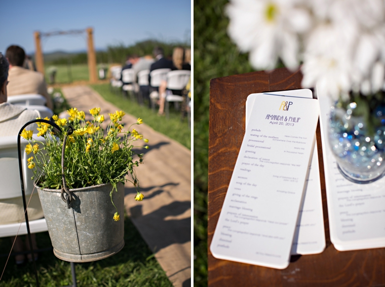 Rustic Yellow and Navy South Carolina Wedding via TheELD.com