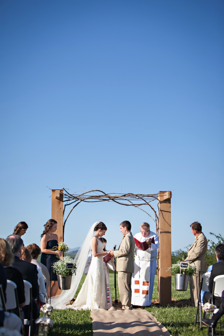 Rustic Yellow and Navy South Carolina Wedding via TheELD.com