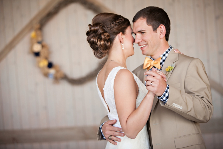 Rustic Yellow and Navy South Carolina Wedding via TheELD.com