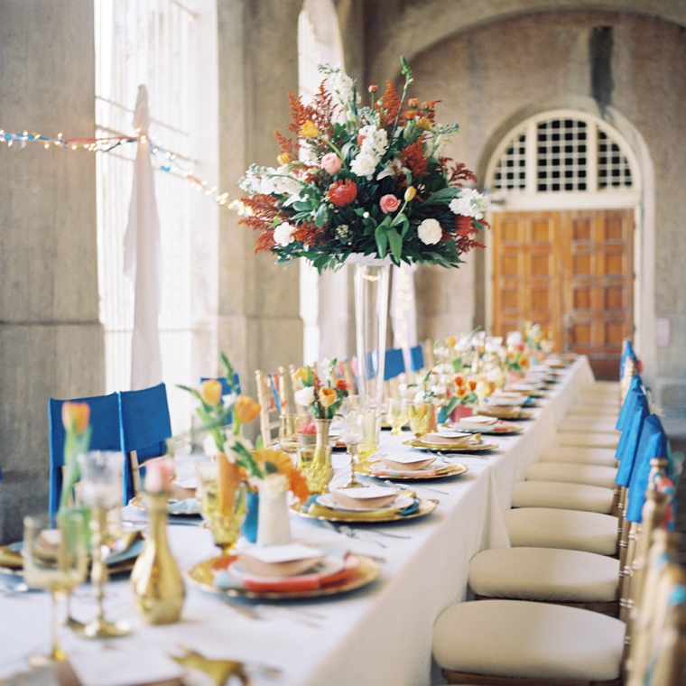 Vibrant Watercolor Engagement Party Inspiration via TheELD.com