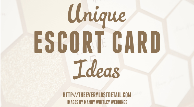5 Unique Escort Card Ideas via TheELD.com