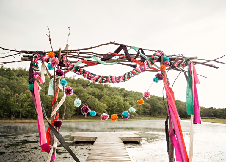 A Colorful Summer Camp Themed Wedding via TheELD.com