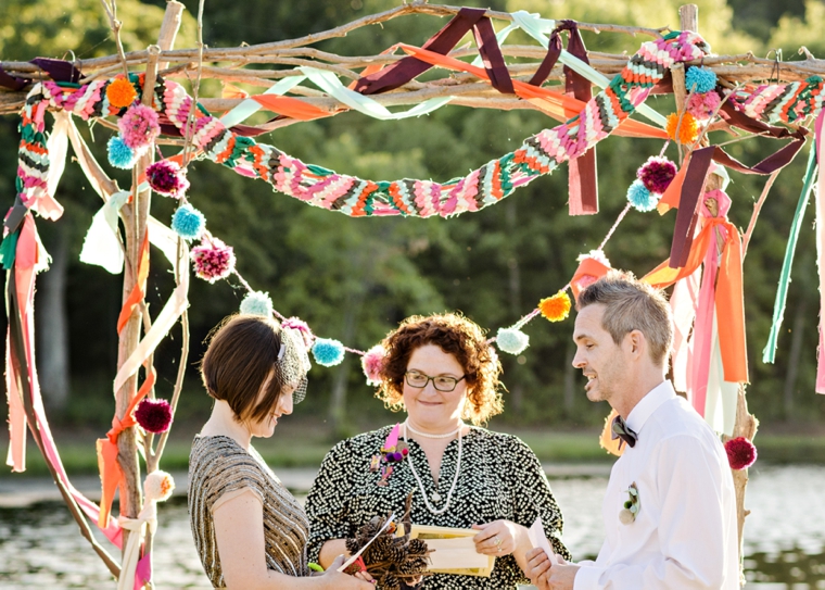 A Colorful Summer Camp Themed Wedding via TheELD.com