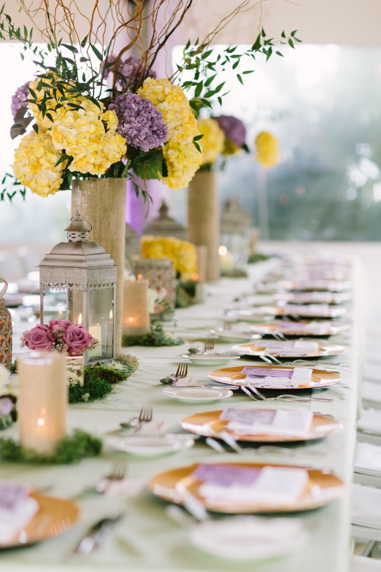 A Romantic Lavender and Yellow Wedding via TheELD.com