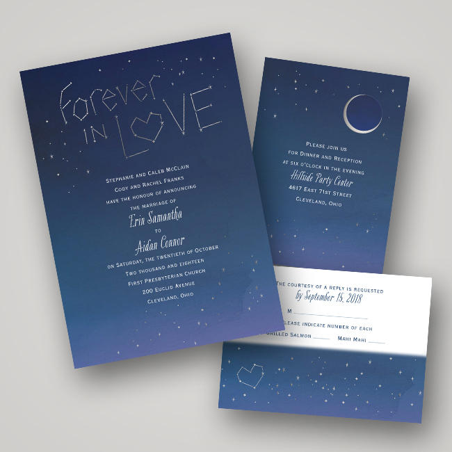 Wedding Invitation Ideas: Foil Pressed Invitations via TheELD.com