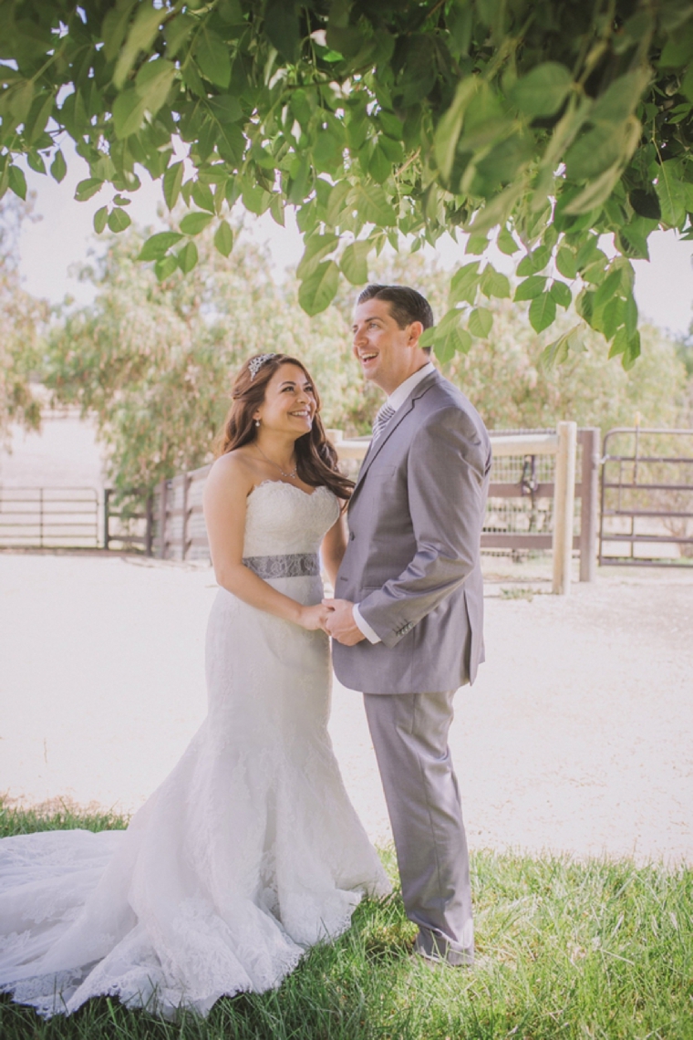 Elegant Gray and White Santa Ynez Wedding via TheELD.com