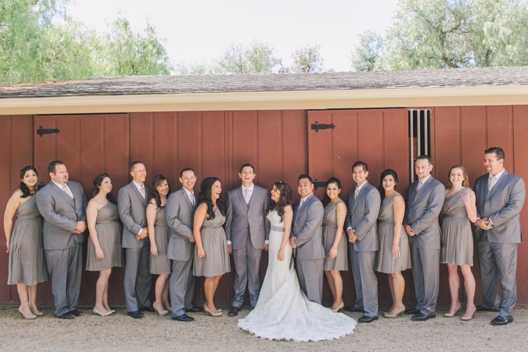 Elegant Gray and White Santa Ynez Wedding via TheELD.com