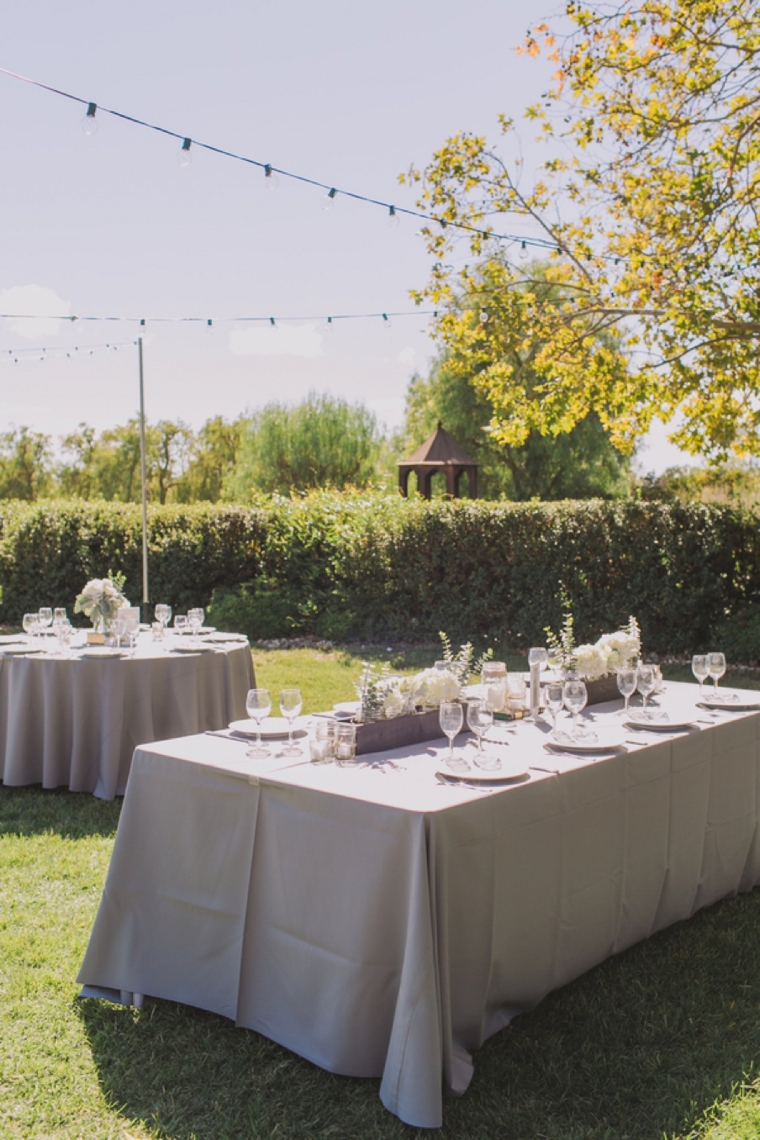 Elegant Gray and White Santa Ynez Wedding via TheELD.com