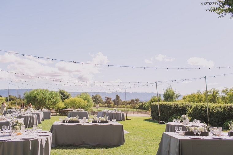 Elegant Gray and White Santa Ynez Wedding via TheELD.com