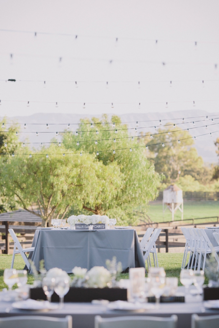 Elegant Gray and White Santa Ynez Wedding via TheELD.com