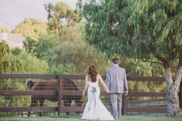 Elegant Gray and White Santa Ynez Wedding via TheELD.com