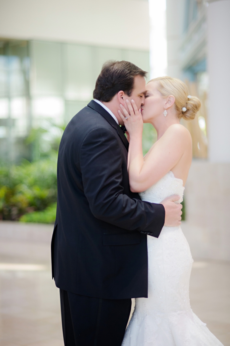 Elegant Hot Pink and Green Wedding via TheELD.com