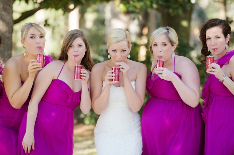 Elegant Hot Pink and Green Wedding via TheELD.com