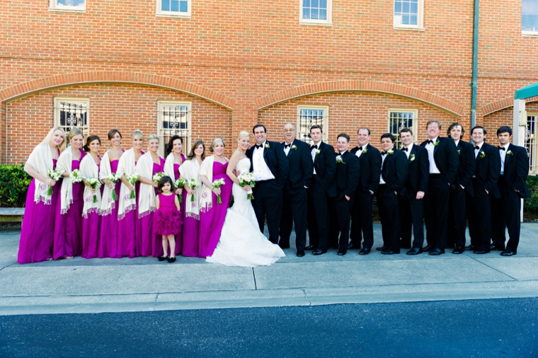 Elegant Hot Pink and Green Wedding via TheELD.com