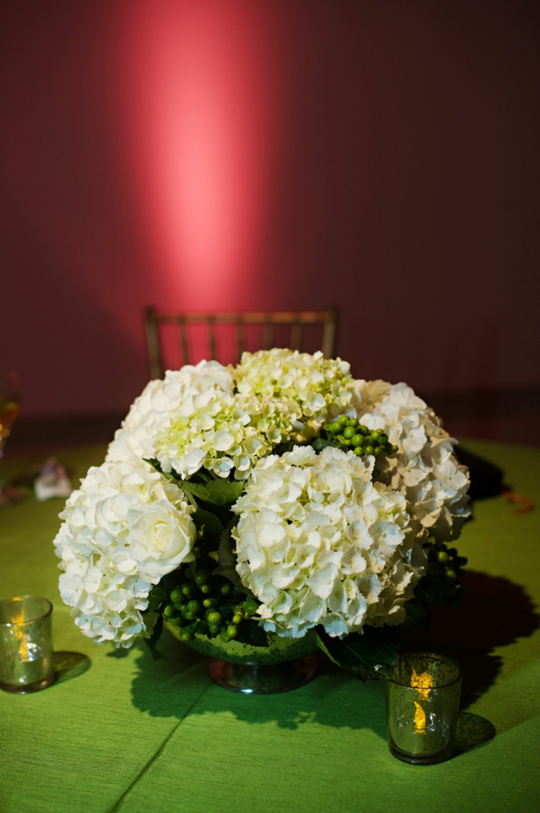 Elegant Hot Pink and Green Wedding via TheELD.com