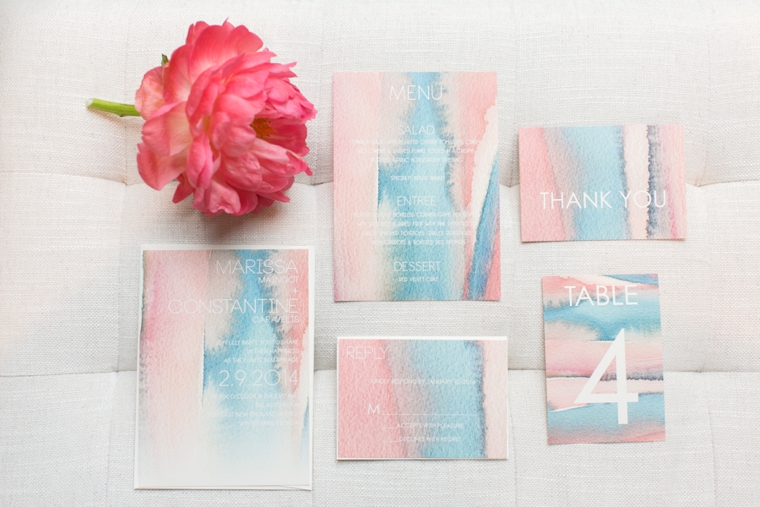 Modern Romantic Pink and Aqua Wedding Ideas via TheELD.com