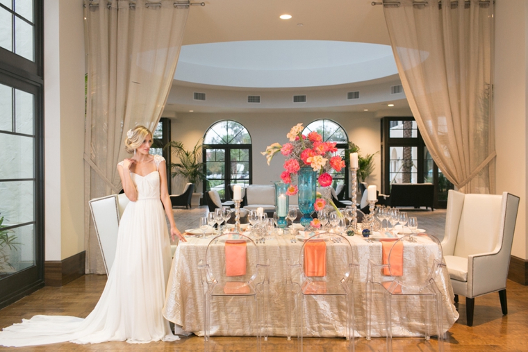 Modern Romantic Pink and Aqua Wedding Ideas via TheELD.com