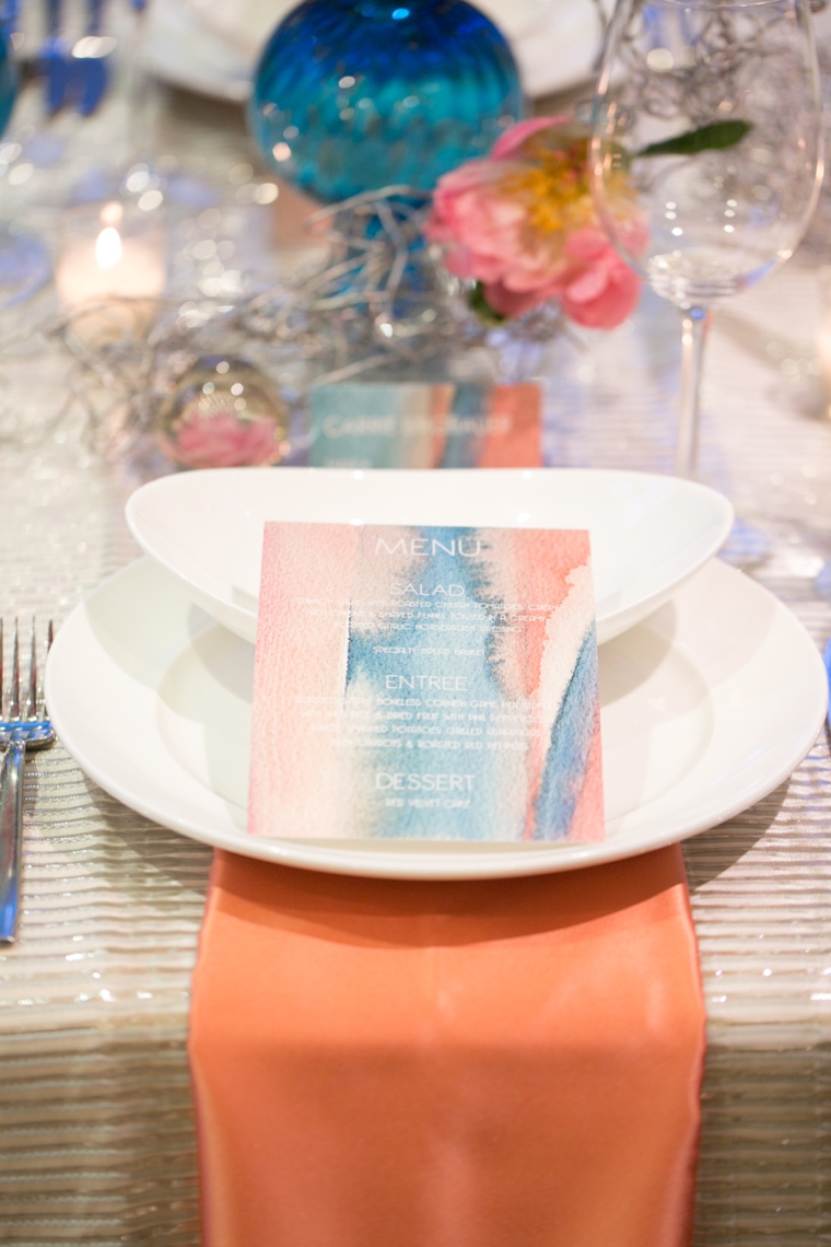 Modern Romantic Pink and Aqua Wedding Ideas via TheELD.com