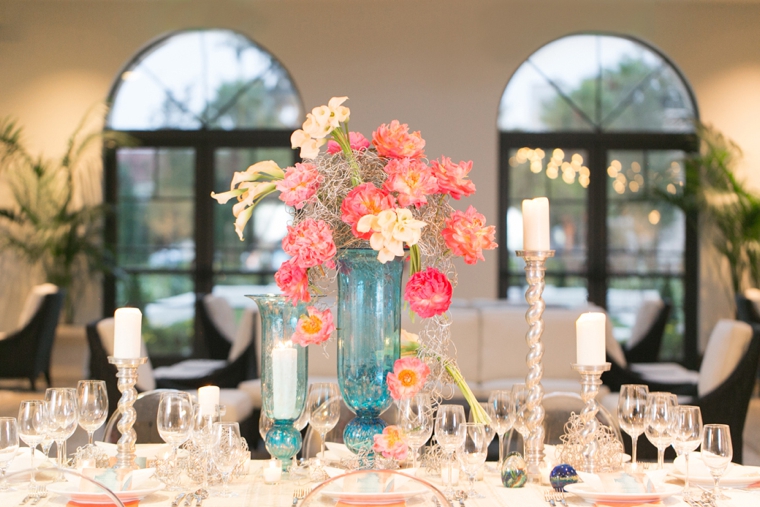 Modern Romantic Pink and Aqua Wedding Ideas via TheELD.com