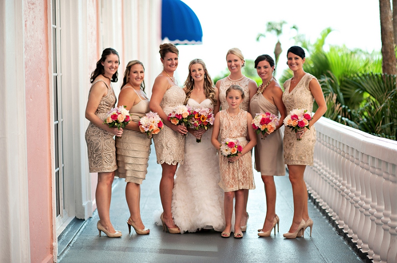 Glamorous Pink & Green Florida Wedding via TheELD.com