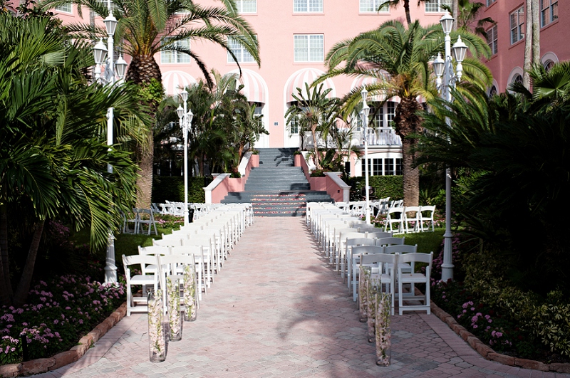 Glamorous Pink & Green Florida Wedding via TheELD.com