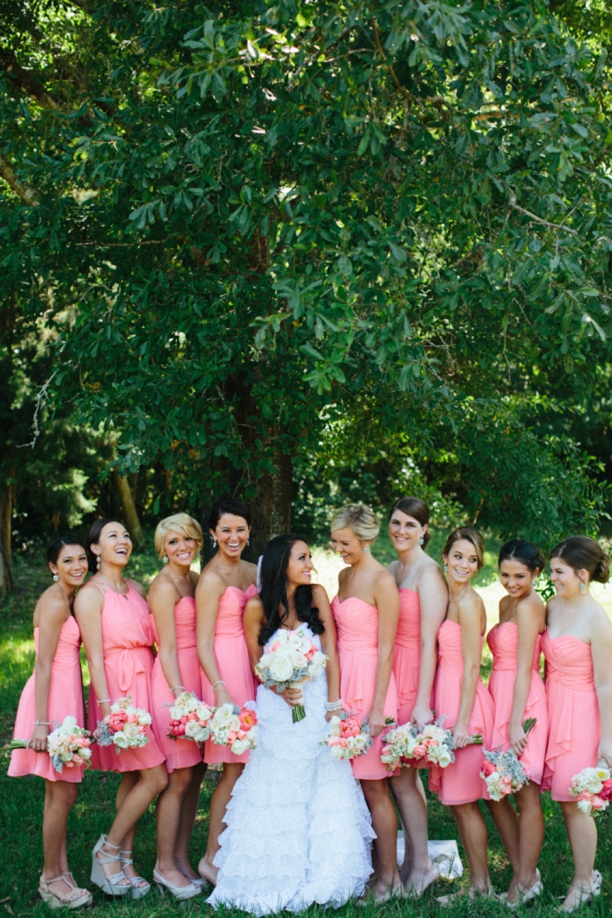 A Romantic Coral & White Florida Wedding via TheELD.com