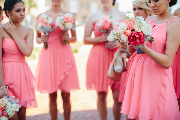 A Romantic Coral & White Florida Wedding via TheELD.com