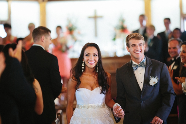 A Romantic Coral & White Florida Wedding via TheELD.com