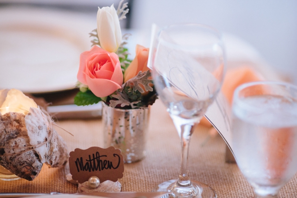 A Romantic Coral & White Florida Wedding via TheELD.com