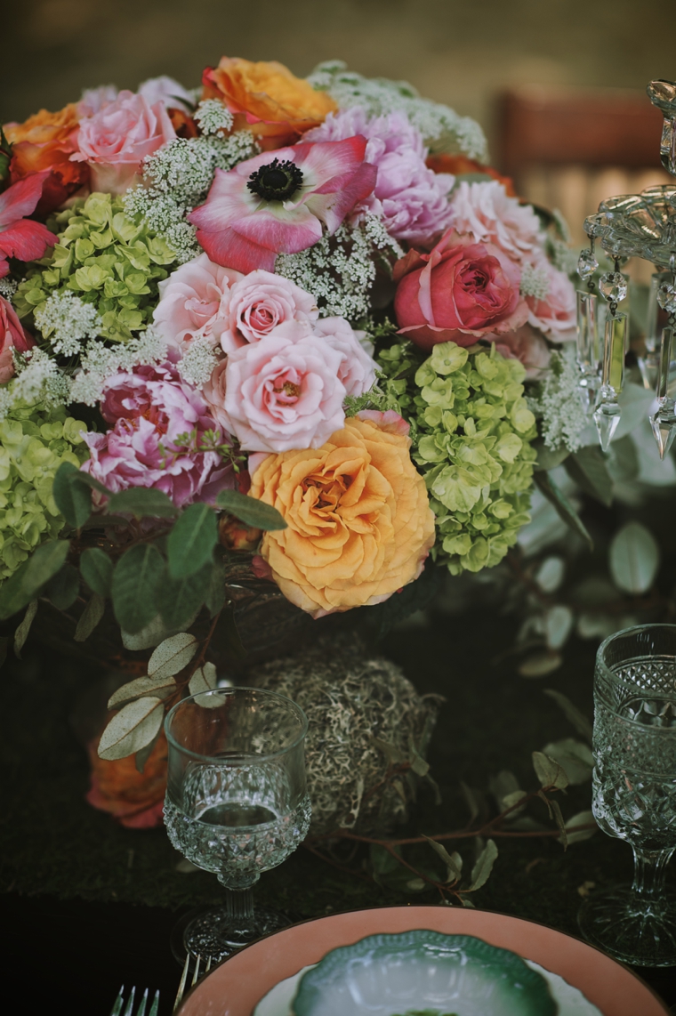 Colorful Garden Wedding Inspiration via TheELD.com