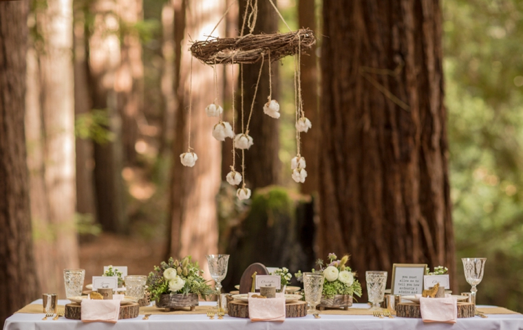 Eclectic Woodland Wedding Inspiration via TheELD.com