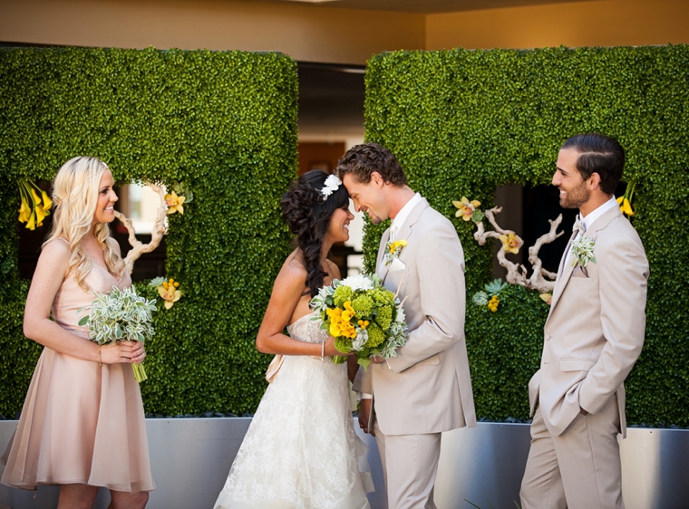 Modern Beach Chic Yellow Wedding Ideas via TheELD.com