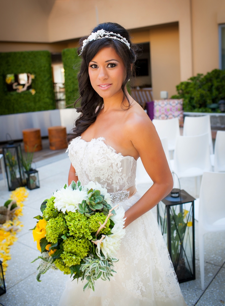 Modern Beach Chic Yellow Wedding Ideas via TheELD.com