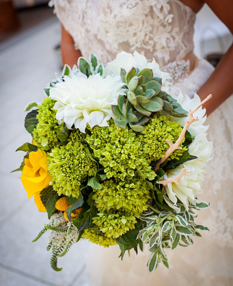 Modern Beach Chic Yellow Wedding Ideas via TheELD.com