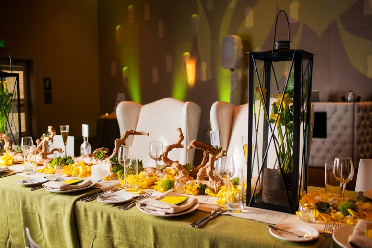 Modern Beach Chic Yellow Wedding Ideas via TheELD.com