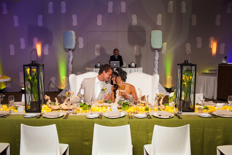 Modern Beach Chic Yellow Wedding Ideas via TheELD.com