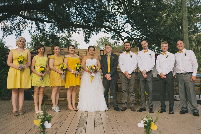 Whimsical Yellow and Gray Garden Wedding via TheELD.com