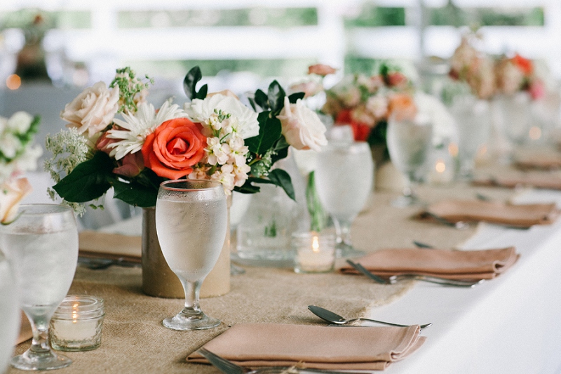 Charming Coral and Cashmere Tennessee Wedding via TheELD.com