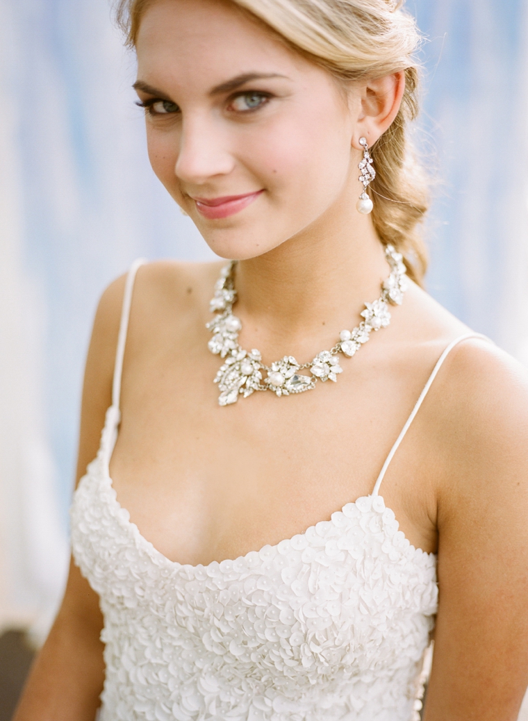 wedding jewelry strapless dress