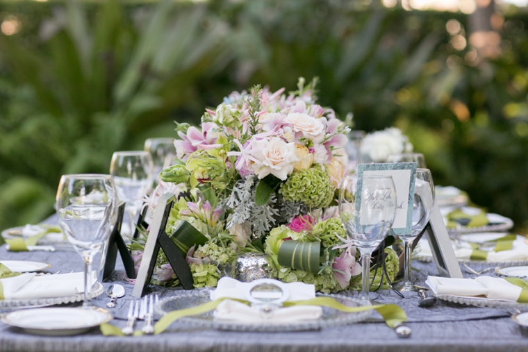 A Romantic Pink & Green Garden Wedding via TheELD.com