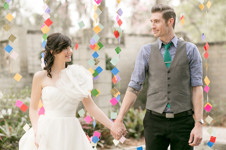 Eclectic & Colorful Geometric Wedding Ideas via TheELD.com