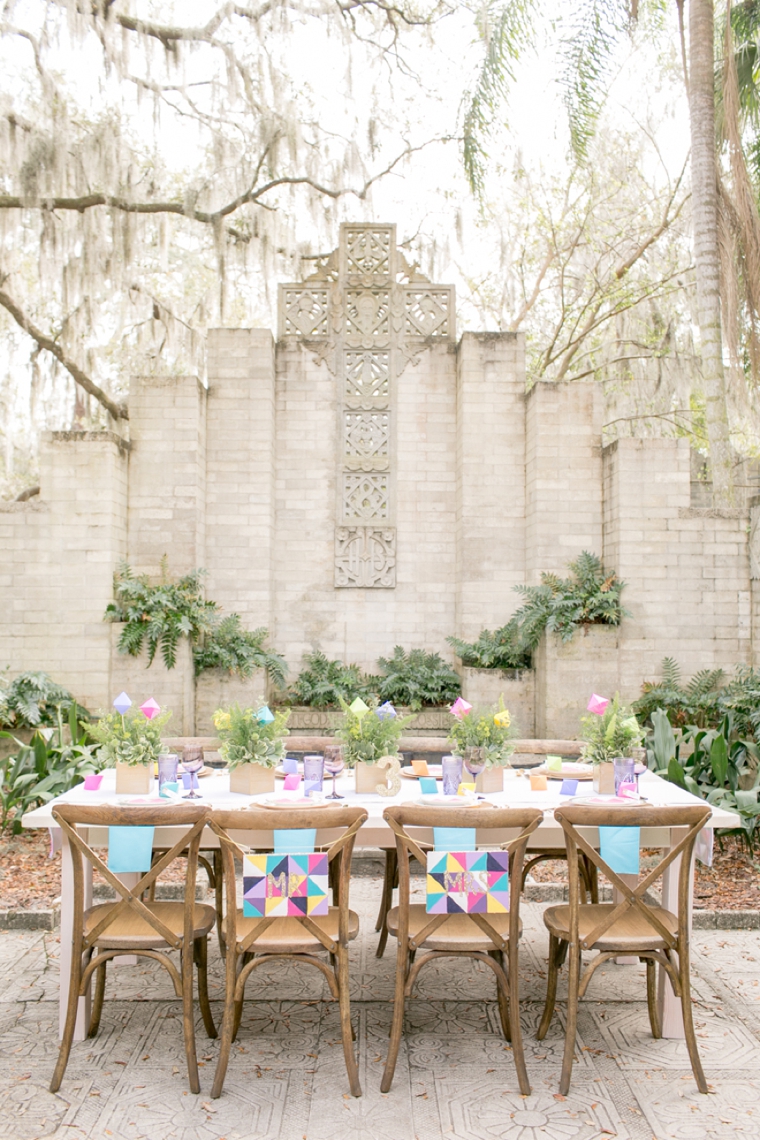 Eclectic & Colorful Geometric Wedding Ideas via TheELD.com