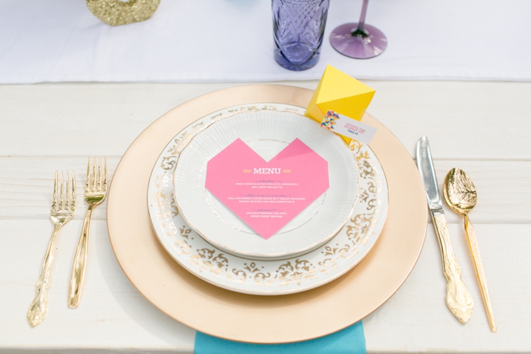 Eclectic & Colorful Geometric Wedding Ideas via TheELD.com