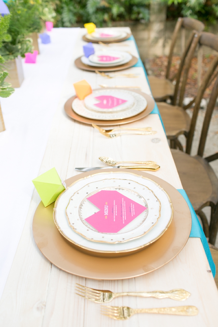 Eclectic & Colorful Geometric Wedding Ideas via TheELD.com