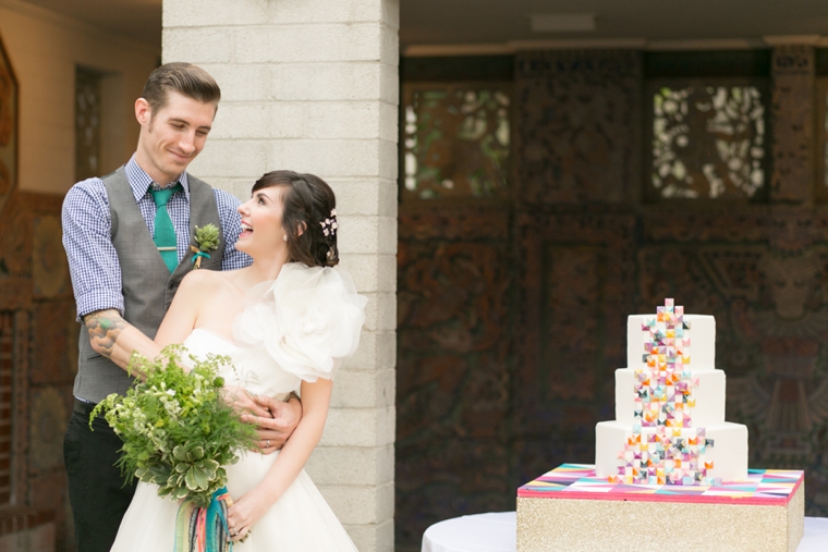 Eclectic & Colorful Geometric Wedding Ideas via TheELD.com