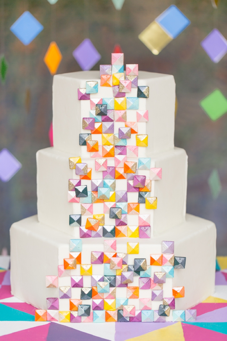 Eclectic & Colorful Geometric Wedding Ideas via TheELD.com