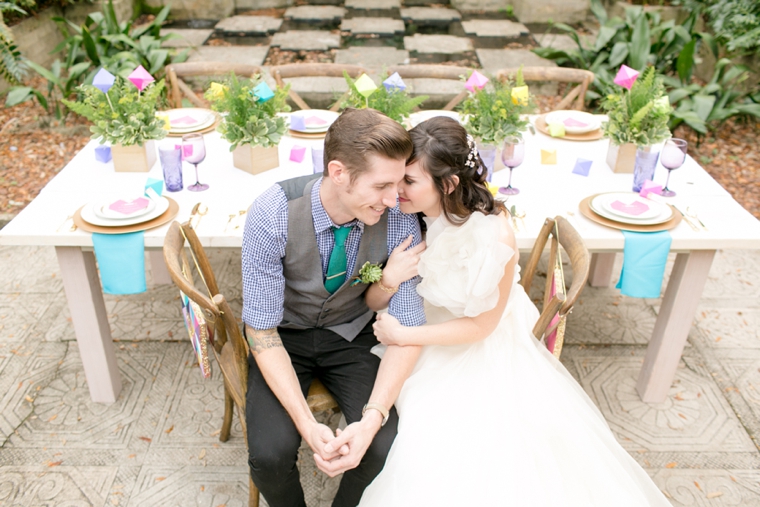 Eclectic & Colorful Geometric Wedding Ideas via TheELD.com